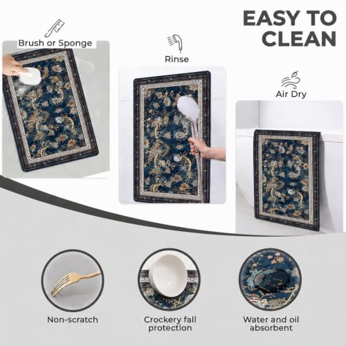 Image of MAXOSHINE Kitchen Mats for Floor Anti Slip Waterproof Feet Comfort Kitchen Runner Floor Mat Standing Desk Mat Floor Mats for Kitchen (120 * 40cm, 60 * 40cm) Set of 2