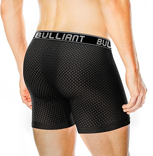 Mens Underwear Briefs 3 Pack,BULLIANT Mesh Athletic Sports Boxer Briefs Low Rise Waisted For Men No Fly3