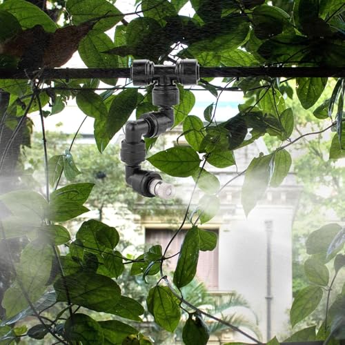 Hsthe Sea 2-teilige Schwarze Sprühdüse, Reptilien-Terrarium-Düse, 360 ° verstellbare Düsen, Reptilien-Nebelgerät, für Aquarium-Regenwald