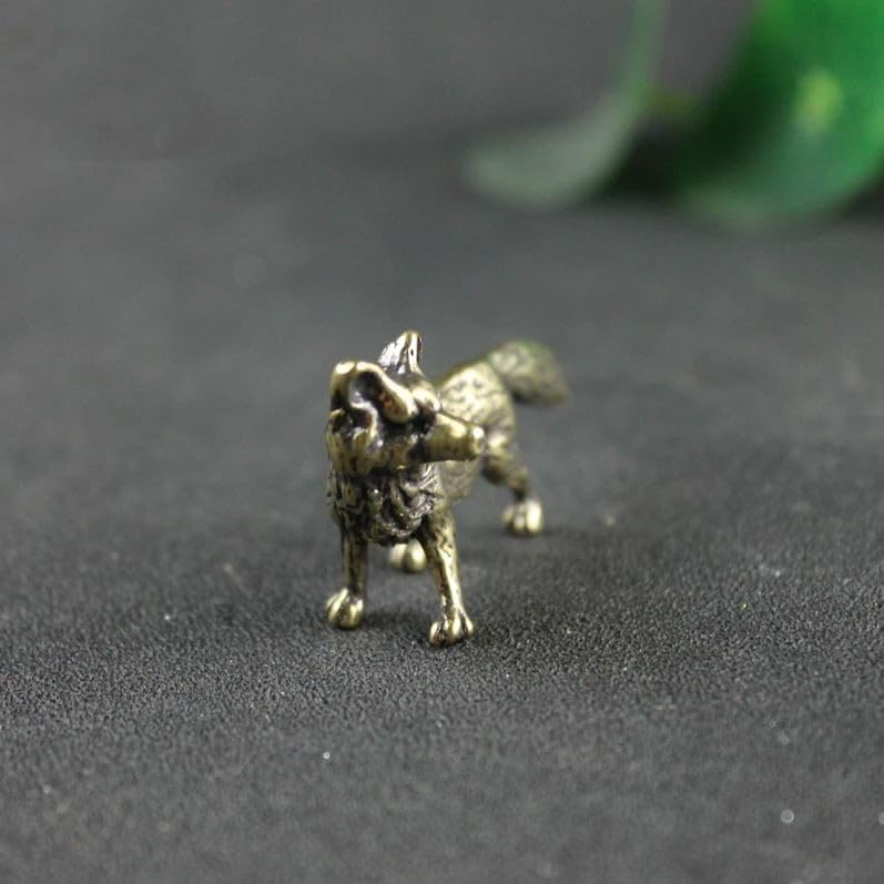 Amazon.co.jp: 23gきつねキツネ狐FOX置物置き物文鎮金運民芸工芸精巧