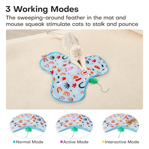 Jouet Électrique pour Chats Interactif - Jouets à Leurres Cachés - 7