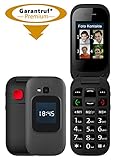 simvalley MOBILE Klapphandys: Notruf-Klapphandy, Garantruf Premium, 2 Displays, Hörgeräte-kompatibel (Notruftelefon, Klapp-Handy, Freisprecheinrichtung)