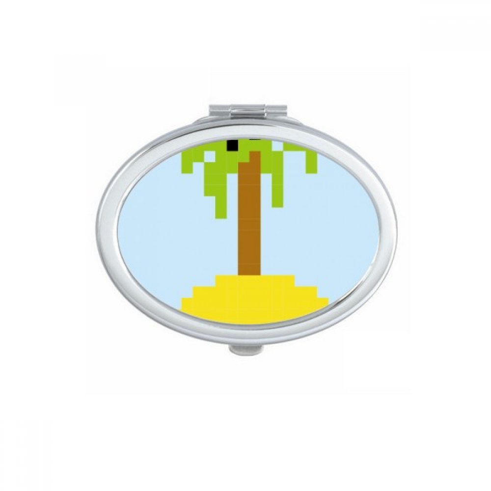 Miroir de poche portable ovale pour corriger son maquillage rapidement
