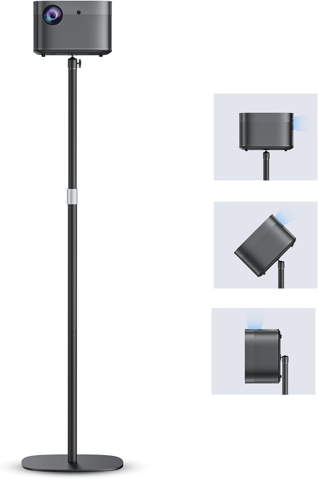 Projector Stand with Adjustable Height 20''-50'', Universal Mount 360° Rotatable Compatible with Projector, Camera, Webcam for Home & Office & Outdoor