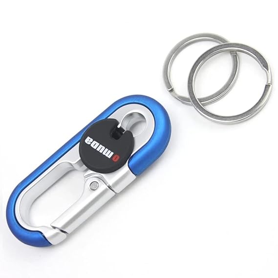 WeKonnect; Premium Metallic Ring Hook Locking Key Chain Heavy Duty