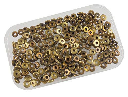 Image of eshoppee 50 gm 6 mm tyre Shape Brass Beads for Jewellery Making kit Art and Crafts Materials for Necklace Bracelet Earring Making Materials DIY kit (Brass tyre Beads)