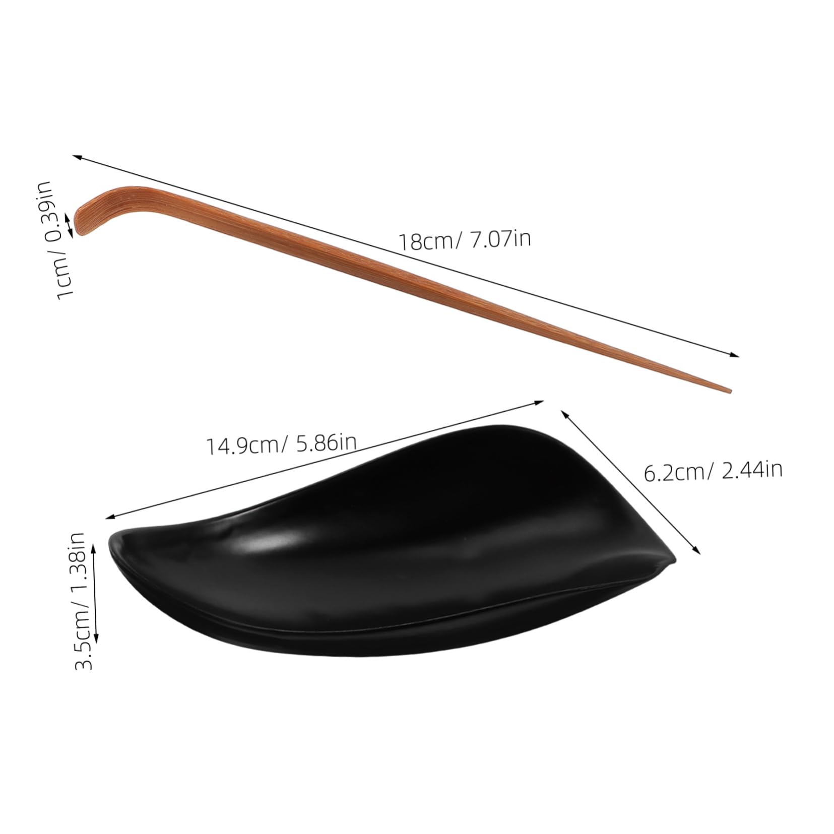 CIYODO 1Set Elegant Ceramic Tea Scoop Multi Functional Tea Shovel for Loose Tea Nonstick Smooth Ceramic Scoop for Tea Service Tools