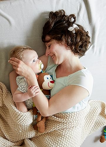 HABA 302999 - Greiffigur Affe Lino , Kuscheltier mit vielen Effekten zum Spielen und Entdecken , Baby-Spielzeug ab 6 Monaten