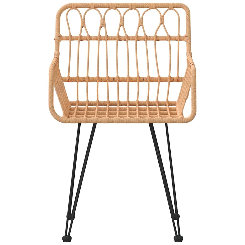 Fengshui Krzesła ogrodowe 2 szt. z podłokietnikami 56 x 64 x 80 cm rattan PE