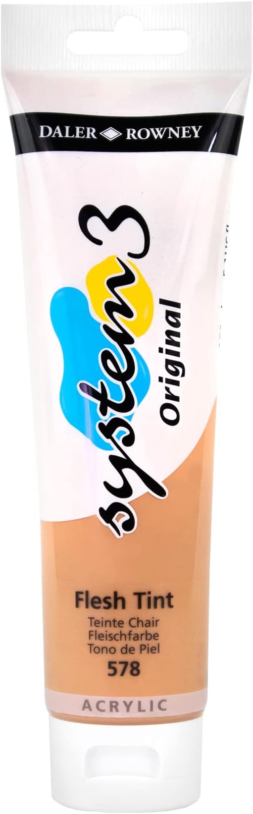 System3 Peach Pink 150ml Acrylic Paint Tube - Acrylic Painting Supplies for Artists and Students - Artist Paint for Murals Canvas and More - Art Paint for All Skill Sets