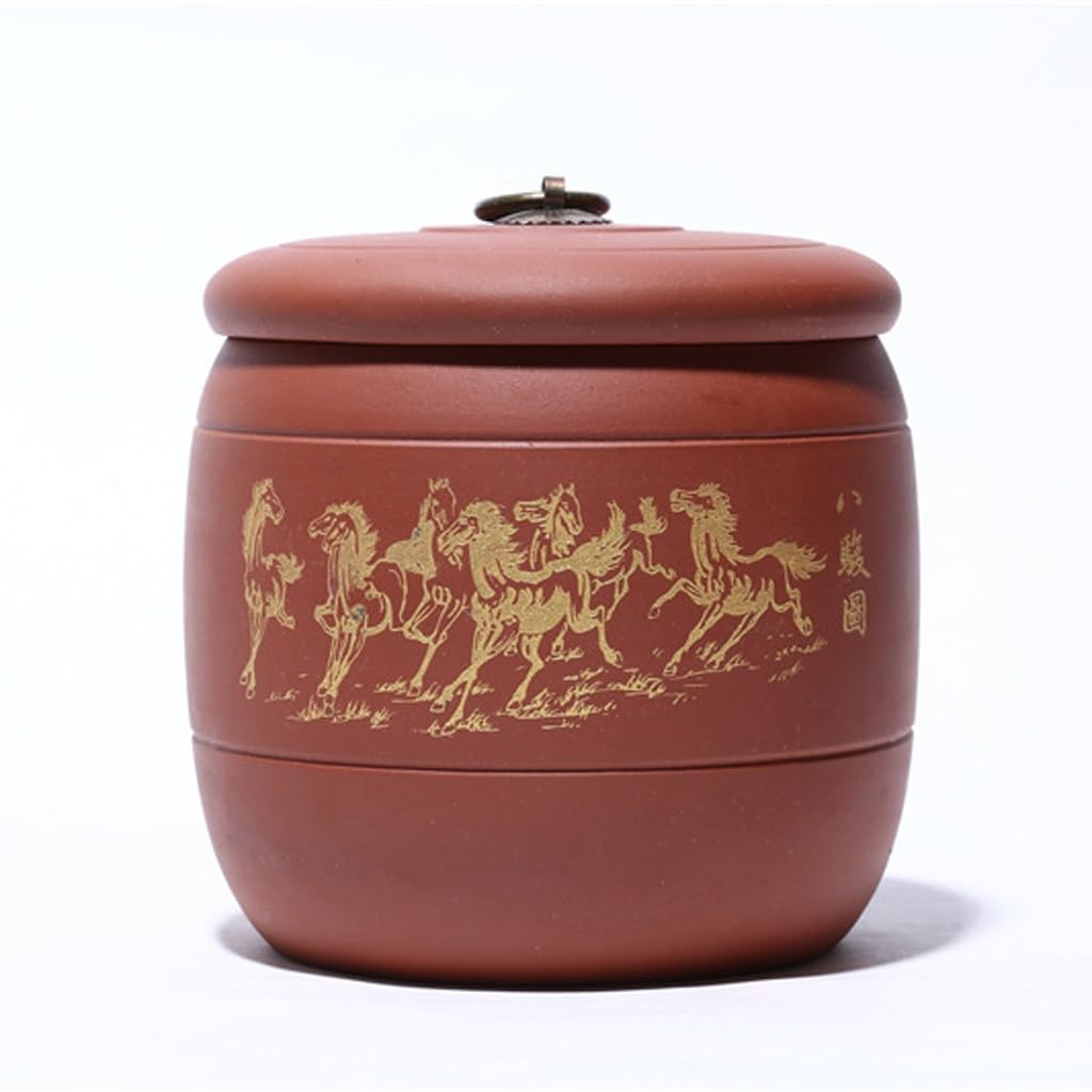 Ceramiczny słoik na żywność 2 szt. Fioletowy gliniany słoik na herbatę Uszczelniony słoik na herbatę do użytku domowego Przenośny słoik na herbatę do herbaty, kawy, cukru, orzechów