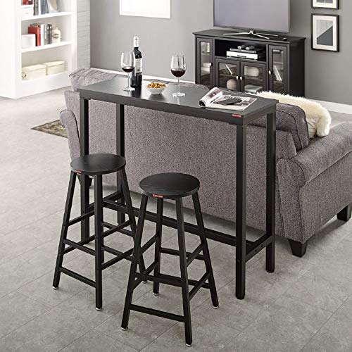 Mr Ironstone L-Shaped Desk 50.8" Computer Corner Desk & 39.4” Bar Table Pub Dining Height Table Black Bistro Table #TOP5