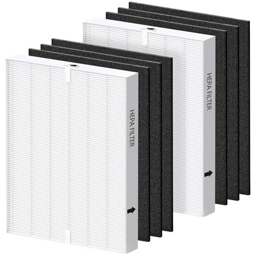 AP-1512HH Filter Replacement Set for Coway Airmega AP-1512HH and Airmega 200M Air Purifiers, 2 HEPA Filter and 6 Carbon Pre-Filters, Compared to Part # 3304899