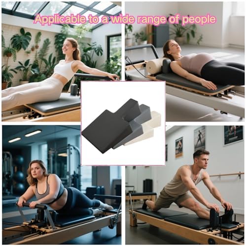 Large Upholstered Pilates Wedge - Workout Cushion for Reformer & Floor Exercises, Non-Slip Yoga Pilates Accessories for Home Gym, Studio or Physical Therapy