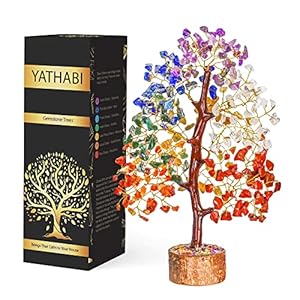 Chakra Tree – Crystal Tree – Gem Tree – Feng Shui Decor – Crystal Bonsai Tree – 7 Chakra Tree of Life Decor – Gemstone…