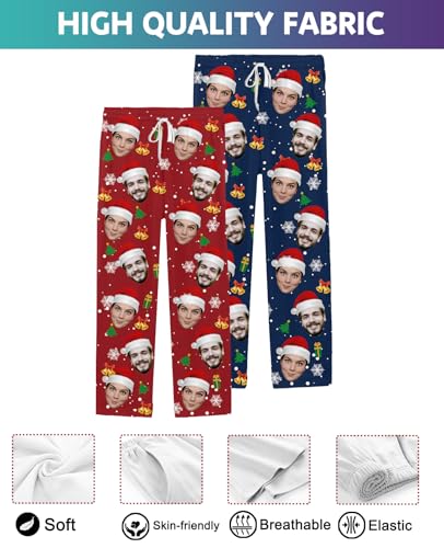 Personalized Pajamas Custom Pet Pajamas Face Pajama Pants Pj Pant with Photo for Women Men Customized Sleep Bottoms Gifts4