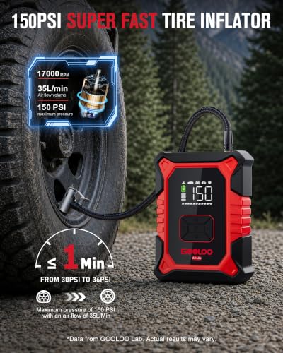 GOOLOO A3 Lite Jump Starter with Air Compressor