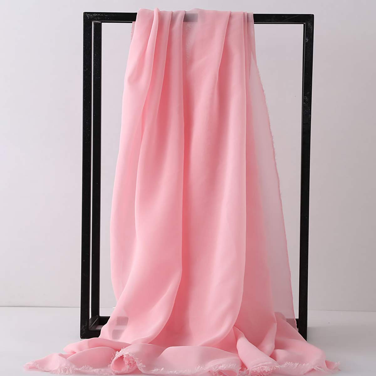 Tessuto Chiffon Trasparente Nero – Morbido E Leggero – Venduto Al Metro Per Abiti, Parei E Decorazioni (Larghezza 150 Cm)
