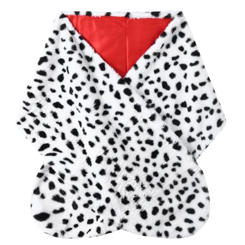 Halloween Cosutme for Women 2024 Cruella Deville Cosplay Coat Shawl for Adult2