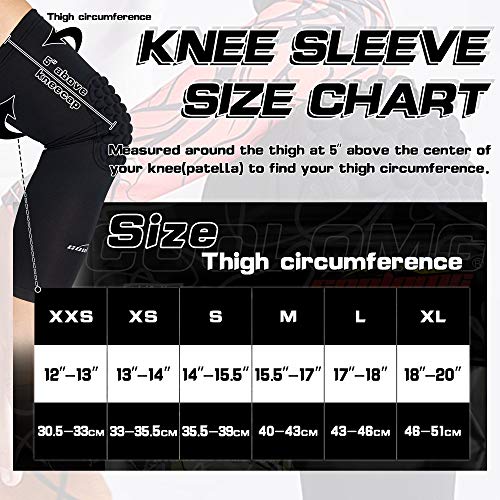 image for COOLOMG Basketball Knee Pad Compression Long Sleeve (1 Sleeve）Volley