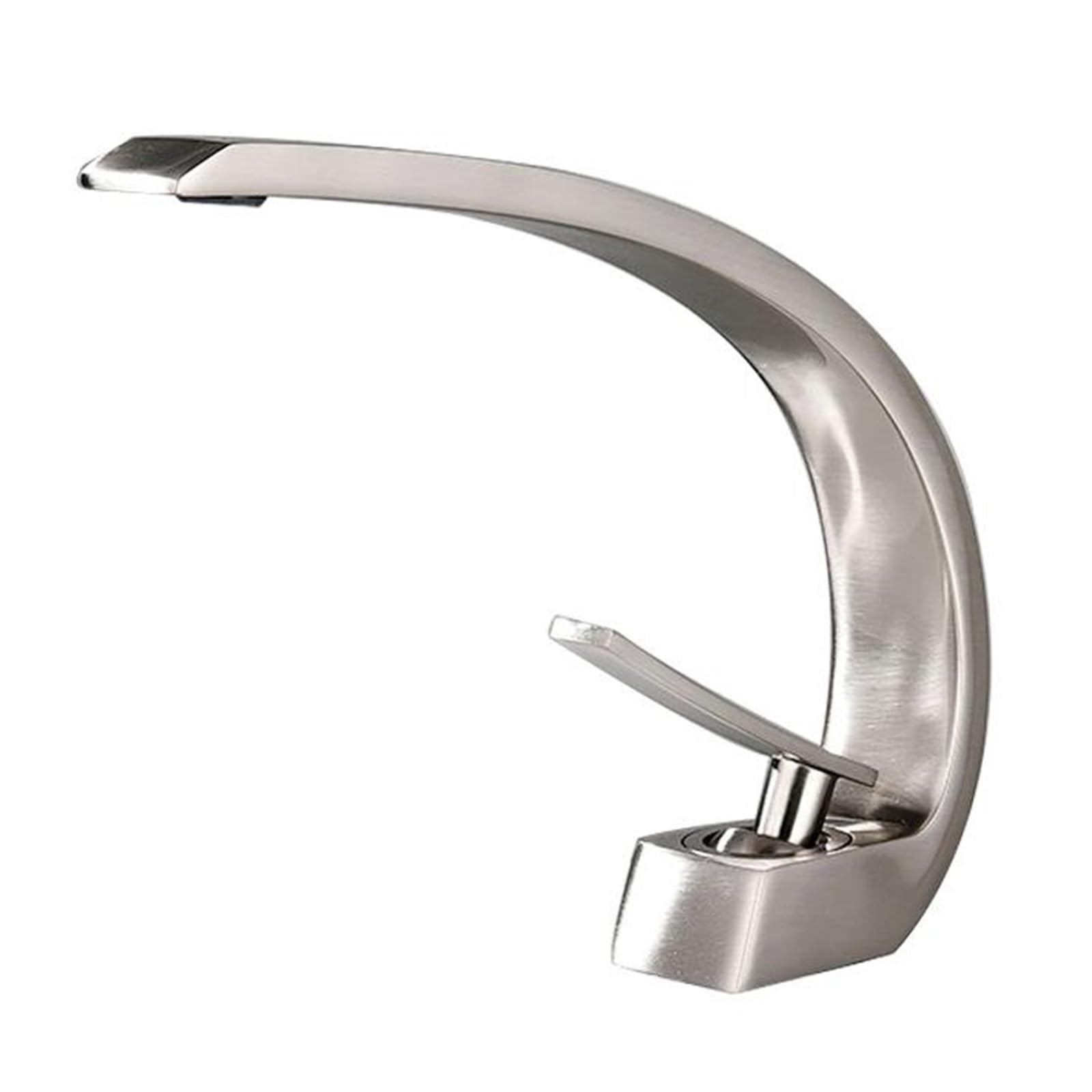 ZYCHSJXA Matte Black Brass Bathroom Faucet Deck Mounted Tap Vessel Sink, Hot & Cold Water, Stylish Vanity Mixer for Bathrooms