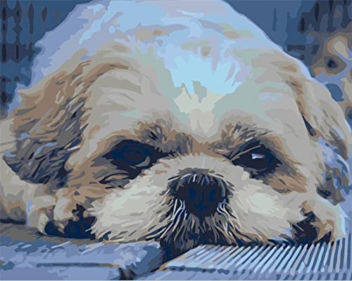 Point de Croix Kit Chien broderie estampé 11CT toile pré-imprimée débutant 40 x 50 cm
