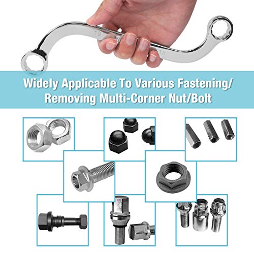 Duratech S-Style Box Wrench Set, Metric, 5-Piece, 10Mm To 19Mm, 12 Point, Cr-V Steel, With Eva Foam Tool Organizer #TOP3
