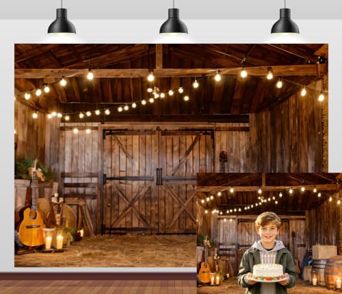 Western Cowboy Backdrop 20x10ft Western Party Banner Decorations Wild West Decor Rustic Barn Door House Photography Background Country Rodeo Backdrop Birthday Party Supplies