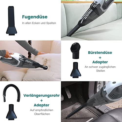 Space Handstaubsauger 9000Pa, Akku Handsauger Kabellos mit Ladestation, 11.1V Staubsauger mit Waschbarer Doppel… - Image 6