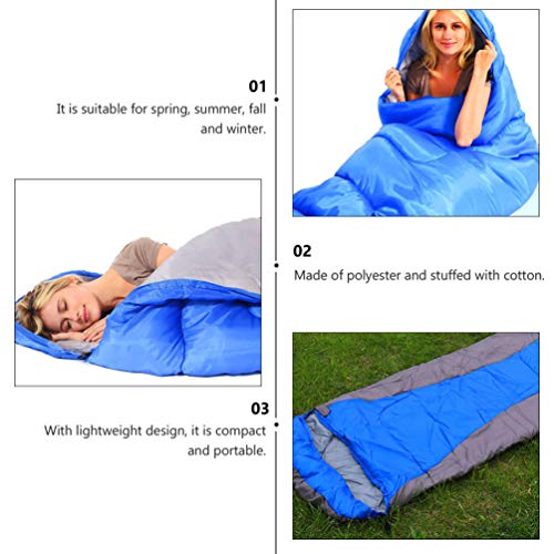 BESPORTBLE Saco de dormir para acampar, para mochileiros, para clima frio, para todas as estações, c