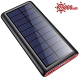 [page_title]-SWEYE Solar Powerbank 26800mAh Solarladegerät,【2020 Neuestes Solar Ladegerät】 Externer Akku Tragbares Ladegerät Akkupack mit 2 Ausgänge Power Bank für Handy Tablet Smartphone, Camping Wandern