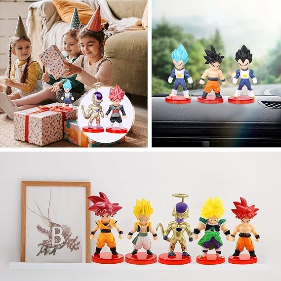 Image of Mallexo DBZ Action Figures Set 21PCs Dragn Bal Z Toys for Kids Animee Toy Set of Size 7-8 CM for Car Dashboard, Decoration, Cake, Office Desk & Study Table Multicolor (21PCs Goku)