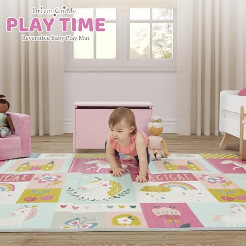 Dream On Me Play Time Reversible Baby Playmat, Foldable Extra Large Thick Foam Crawling Playmats for Toddlers, Waterproof Portable Playmat for Babies - Thumbnail 7