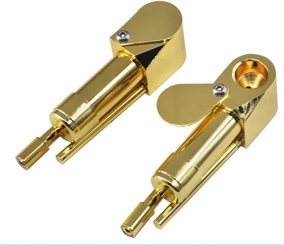 1 Pack Brass Tobacco Smoking Proto Pipe with Stash Storage Cylinder Chamber Compact