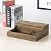 MyGift Rustic Burnt Wood Watch Display Case and Valet Storage Jewelry Box Organizer for Men and Women Accessories