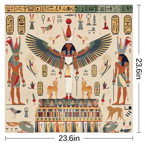 Egypt Egyptian Square Silk Scarf for Women, 23.6" Lightweight Fashion Scarves Wraps, Silk Like Hair Neck Scarf Headband Bandanas for Ladies2