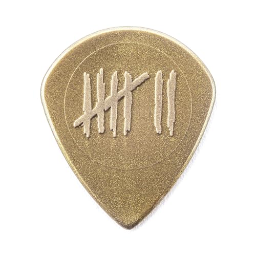 Jim Dunlop Mick Thomas Custom Jazz III XL Plektrum, 6 Stück, Gold, Nylon, 0.6mm, Gitarren-Pick