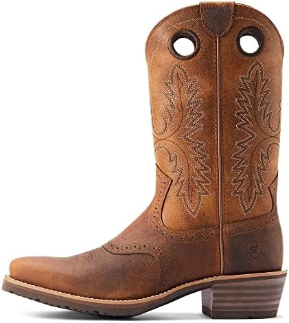 Ariat Mens Hybrid Roughstock Square Toe Western Boot Sorrel Crunch 9 Wide | Image 1