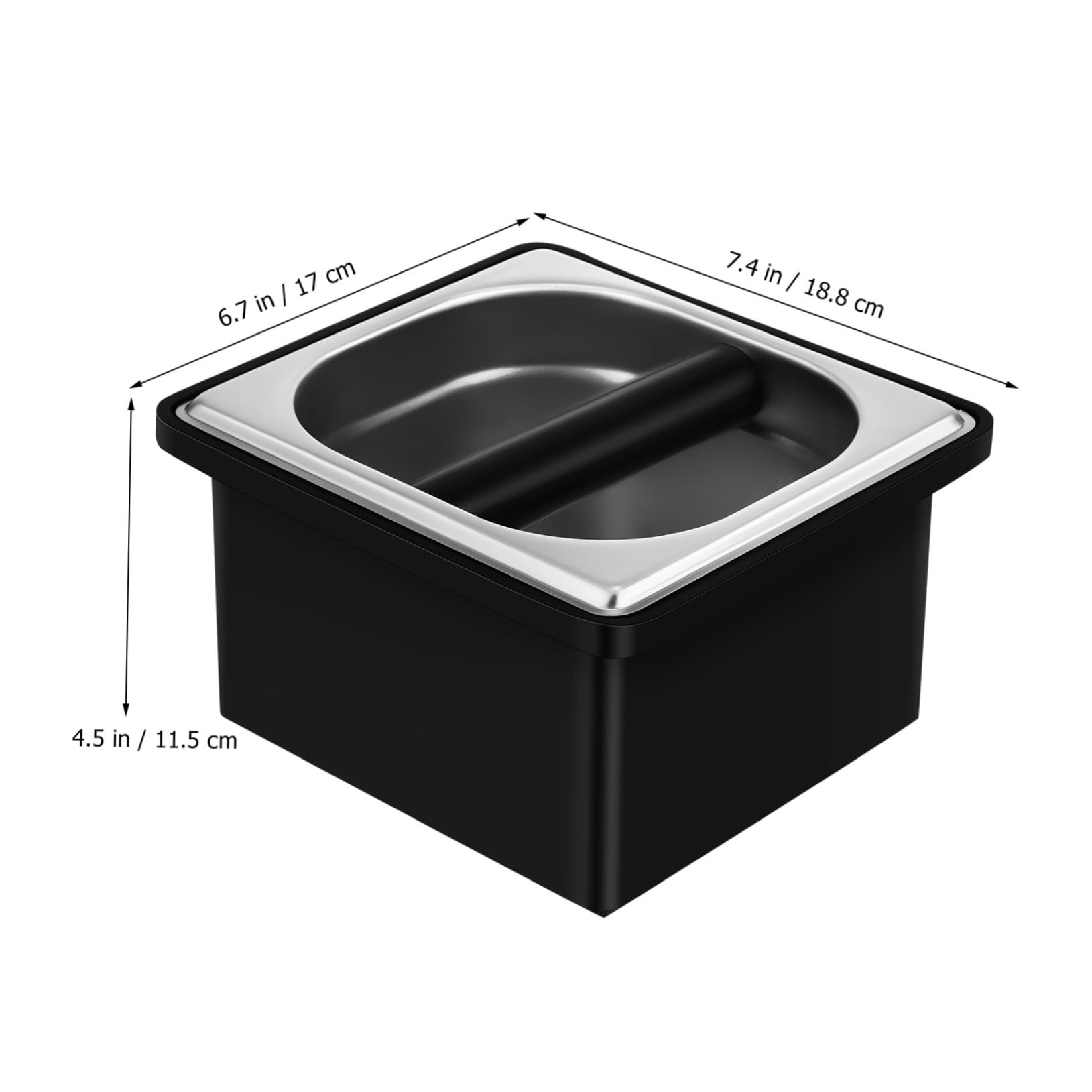 Toyvian Kaffeesatzbehälter Edelstahl Rutschfest Großer Abklopfbox Für Kaffeezubehör Mit Abnehmbarem Behälter Zur Kaffeesatzentsorgung