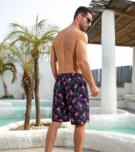 UNICOMIDEA Men Swim Trunks with Compression Liner 9 Inch Long Board Shorts3