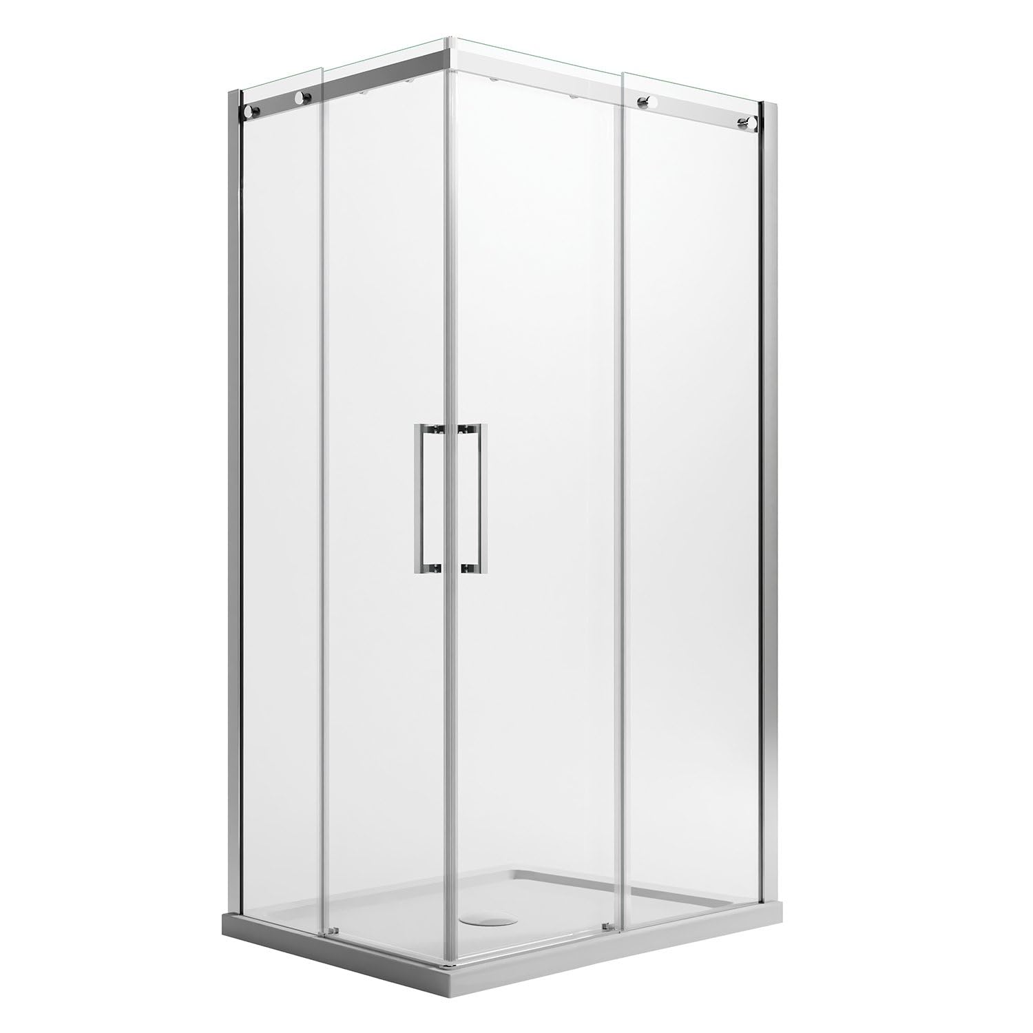Idralite Mampara de Ducha Rectangular 100x120 CM H200 Transparente Versión Derecha con Easy-Clean Mod. Prim