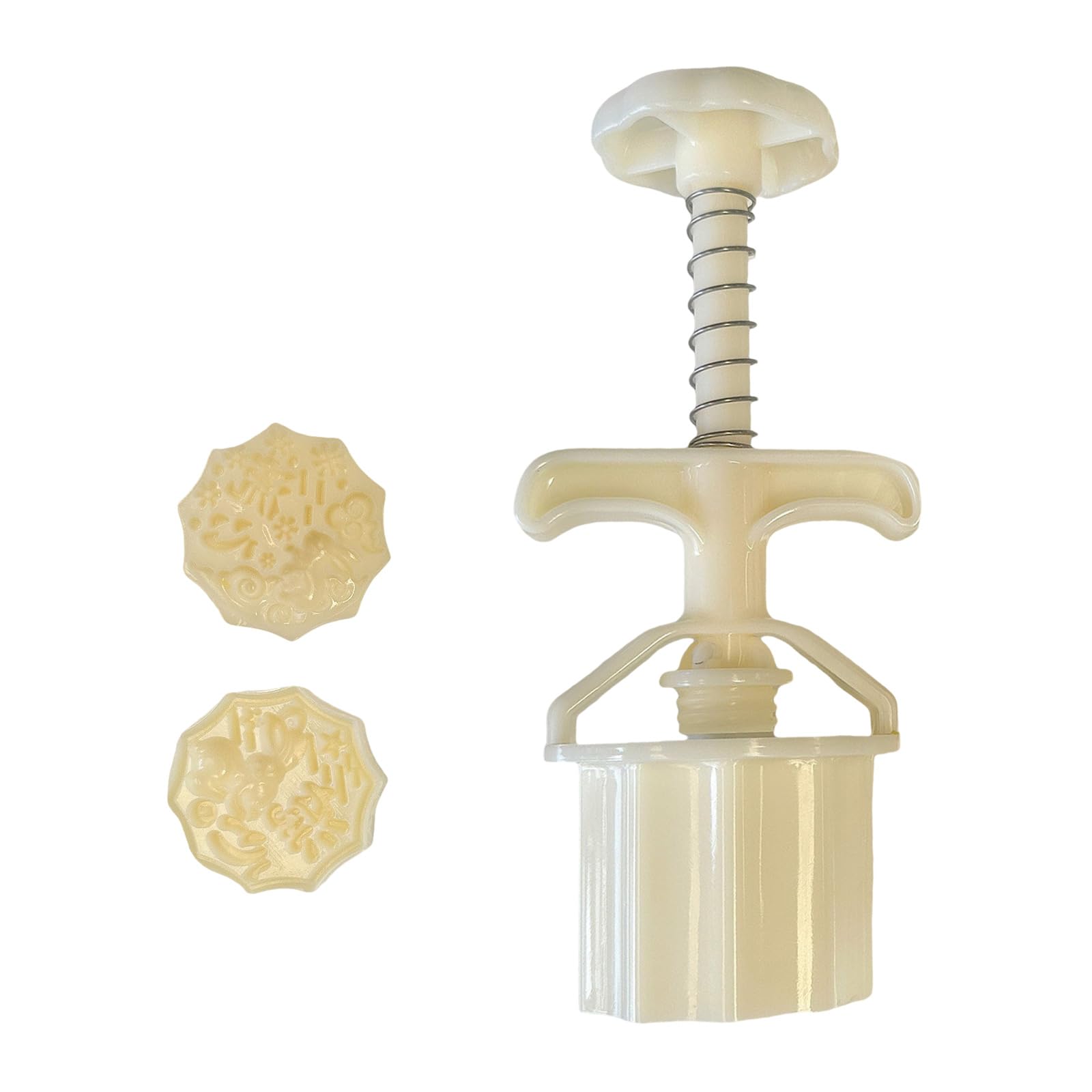 Elnwnnkc Chinese Mold with Stamp Pineapples Cake ABS Mold Hand Pressed Dessert Baking Bean Pastes Cake Molds Baking Accessory