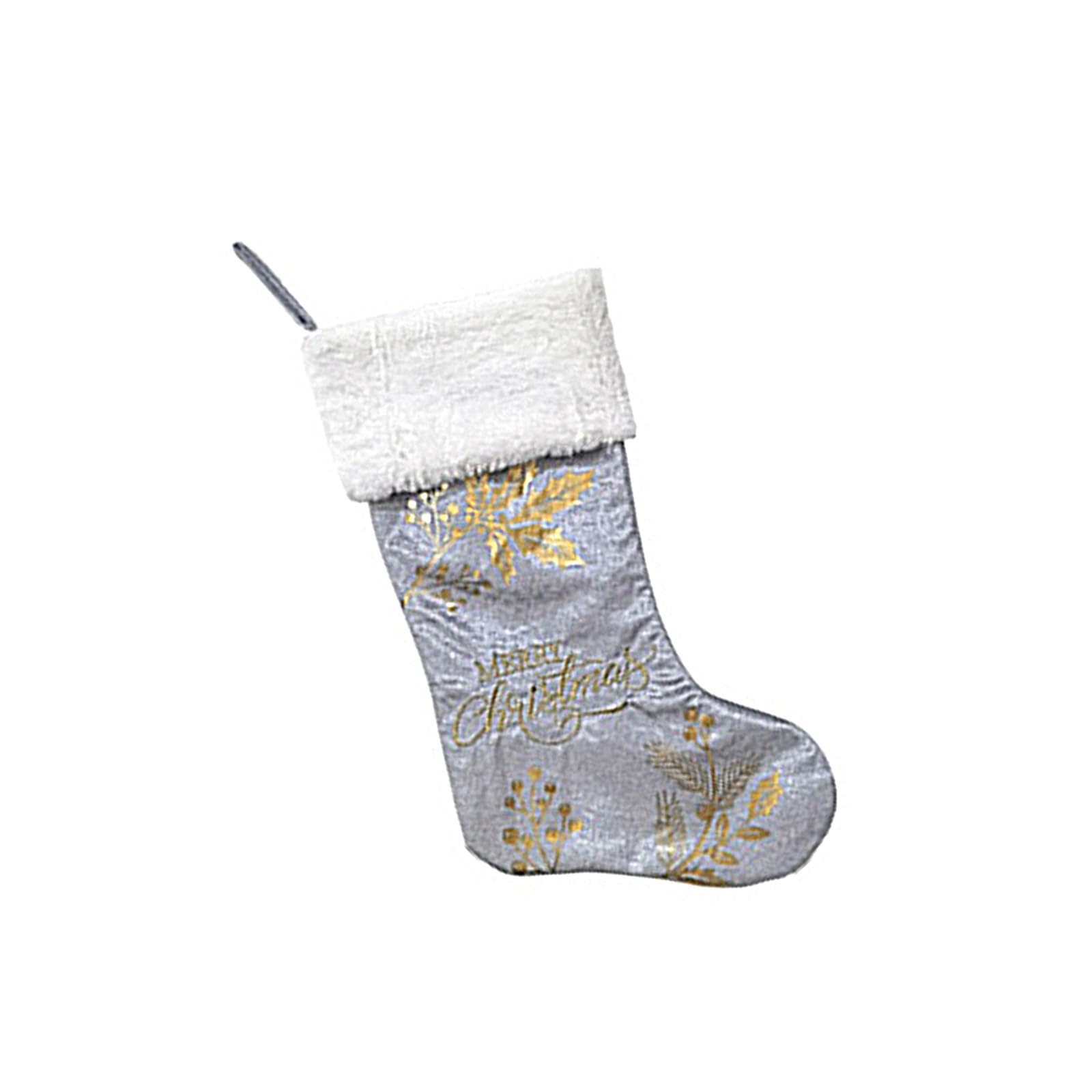 carotoe Stylish Lettered Christmas Sock Comfortable Polyester Christmas Sock Decoration with Elegant Embroidered Letter Detail Fashion Stocking