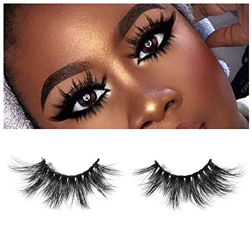 BGGME 25mm Dramatic Look Siberian Mink Fur Eyelashes Stackable & Reusable 2pairs for 1 package Standard Case (S2001)