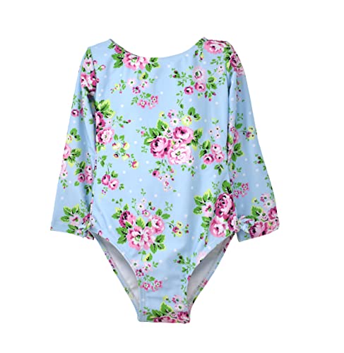 Image of Flap Happy Baby Girls' UPF 50+ Charlie L /S Rash Guard Swimsuit