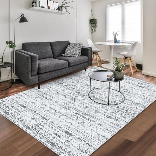 NANAN Washable Area Rug 4x6 Anti-Slip Area Rug Easy to