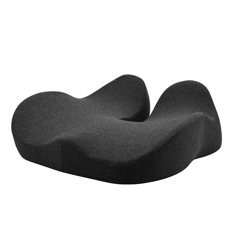 CXFSCD Extra Large Memory Foam Seat Cushion for Office Chair, Car & Gaming – for Sciatica & Tailbone Pain Relief – Firm Support for Long Sitting, Pressure Relief & Comfort (Color:Dark gray)