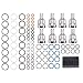 Ford 6.0L Powerstroke Oil Rail Leak Repair Kit,Tool,O-rings,+ Injector Seal Kits(8Pcs)