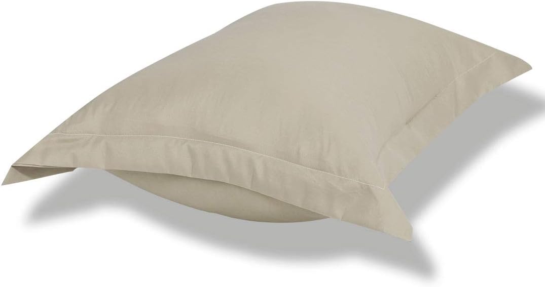 uxcell Pillow Shams 2 Pack Soft Brushed Microfiber Envelope Closure Pillowcases Queen(20"x30") Khaki