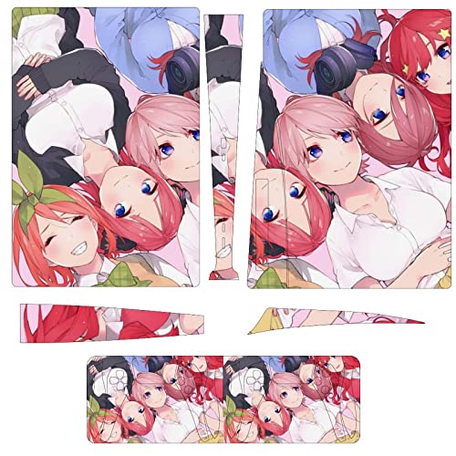PS5 スキンシール ディスク 中野一花 二乃 三玖 四葉 五等分の花嫁 プレイステーション5 スキンシール 全面保護 側面/両面対応 保護ステッカー PS5 対応 耐久性 本体 コントローラー 保護シール 簡単取付 薄型 傷隠せ 摩擦保護 抗衝撃 汚れ/